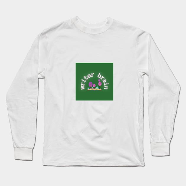 Writer Brain Long Sleeve T-Shirt by livmilano